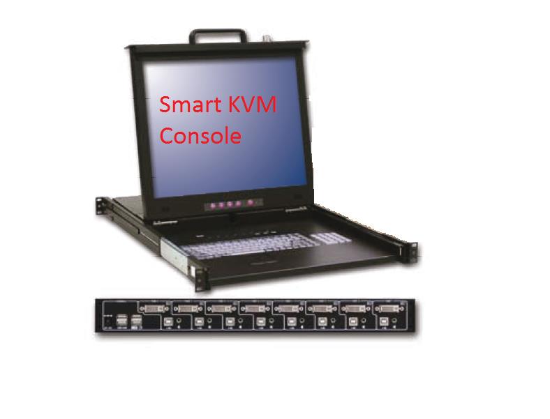 Smart Kvm Console 17 3 Hd Led Display 8 Port Dvi Kvm Drawer